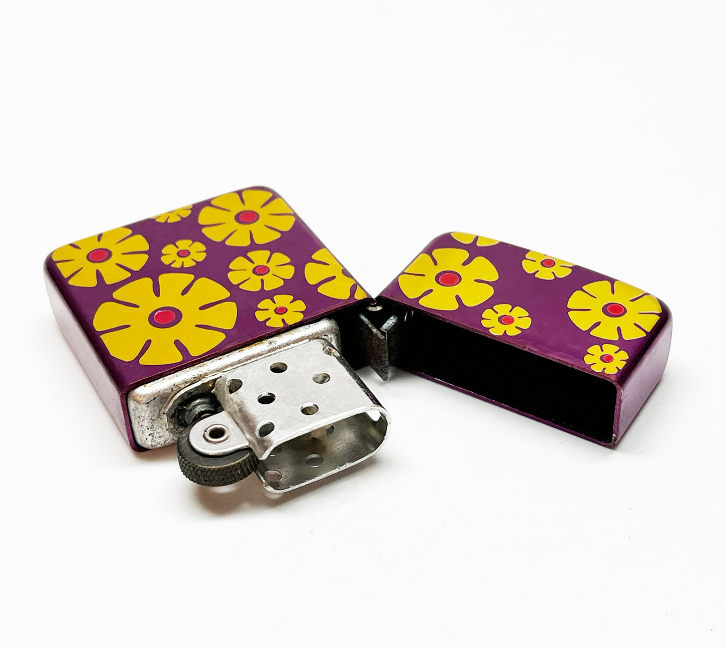 1960s Hippie Era Purple Flower Power Lighter