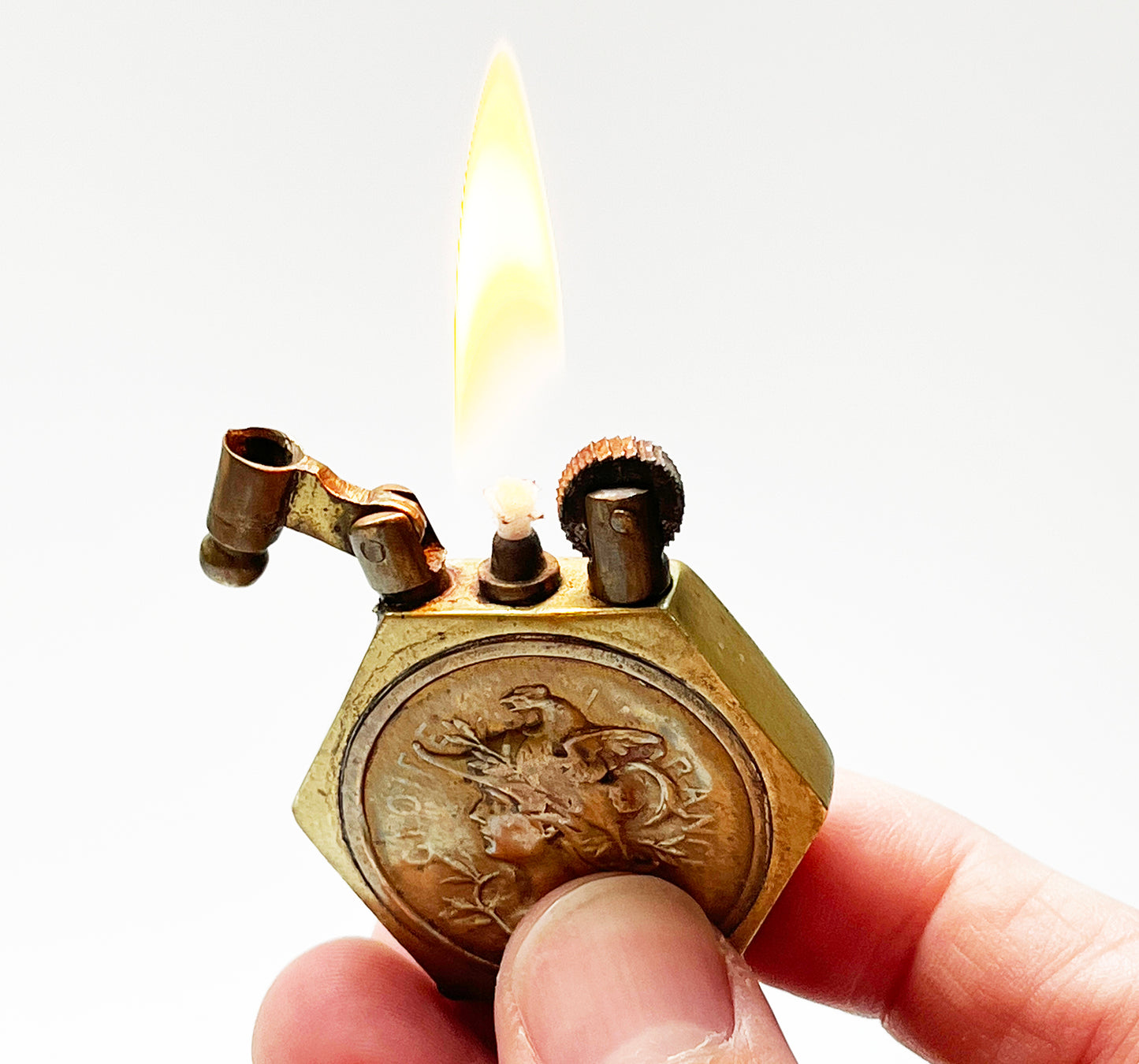 French Trench Art Tax Stamp Lighter