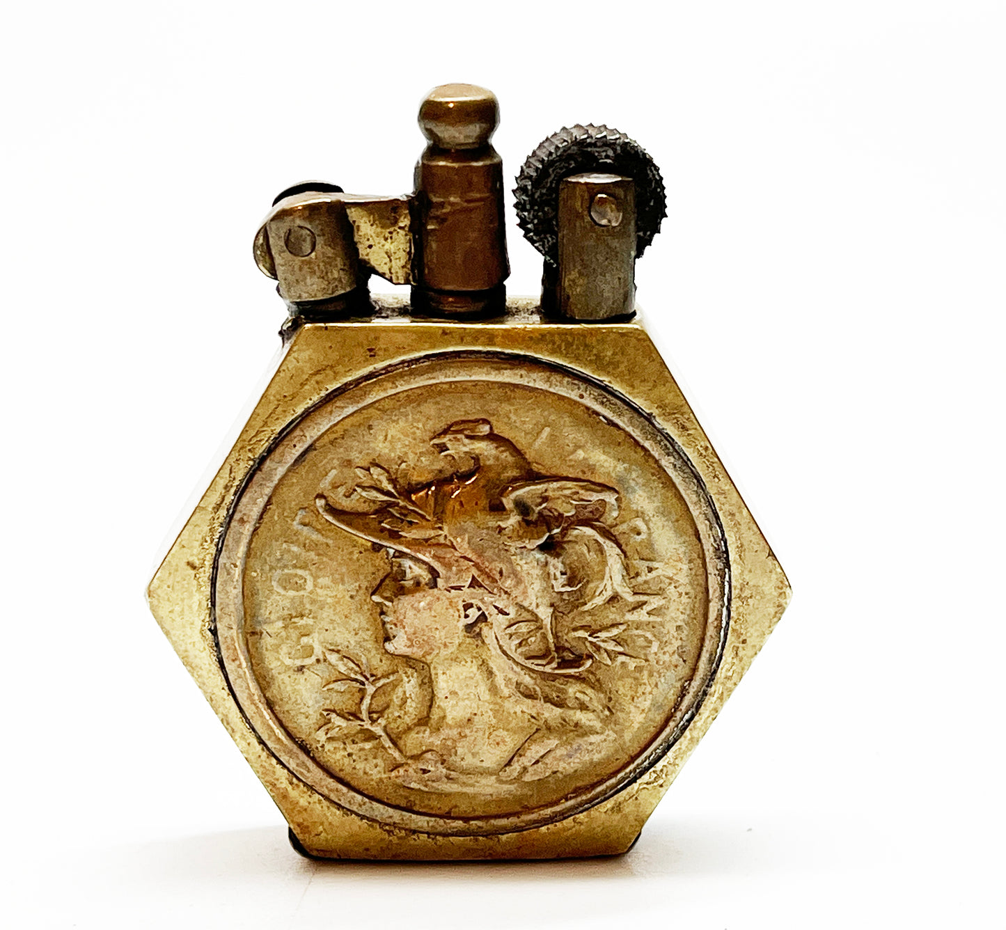 French Trench Art Tax Stamp Lighter