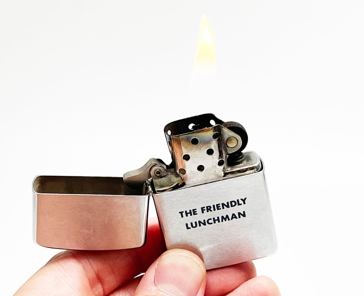 1967 Friendly Luncheon Zippo Vintage Lighter with Red Felt Insert