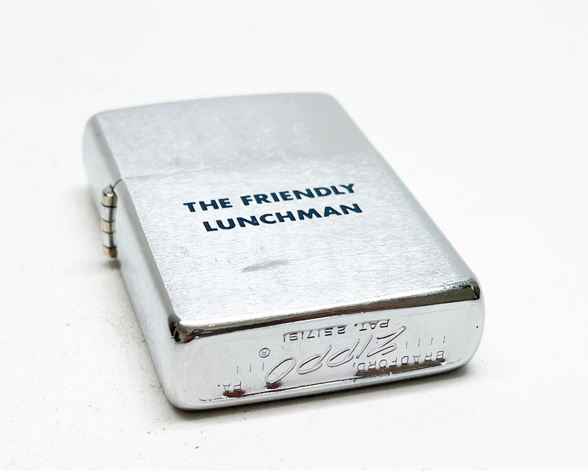 1967 Friendly Luncheon Zippo Vintage Lighter with Red Felt Insert