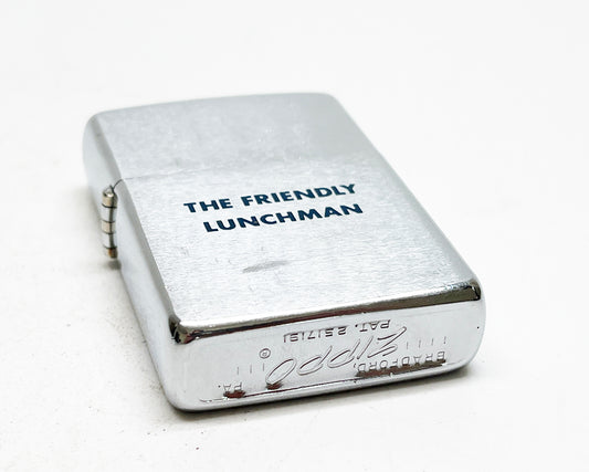 1967 Friendly Luncheon Zippo Vintage Lighter with Red Felt Insert
