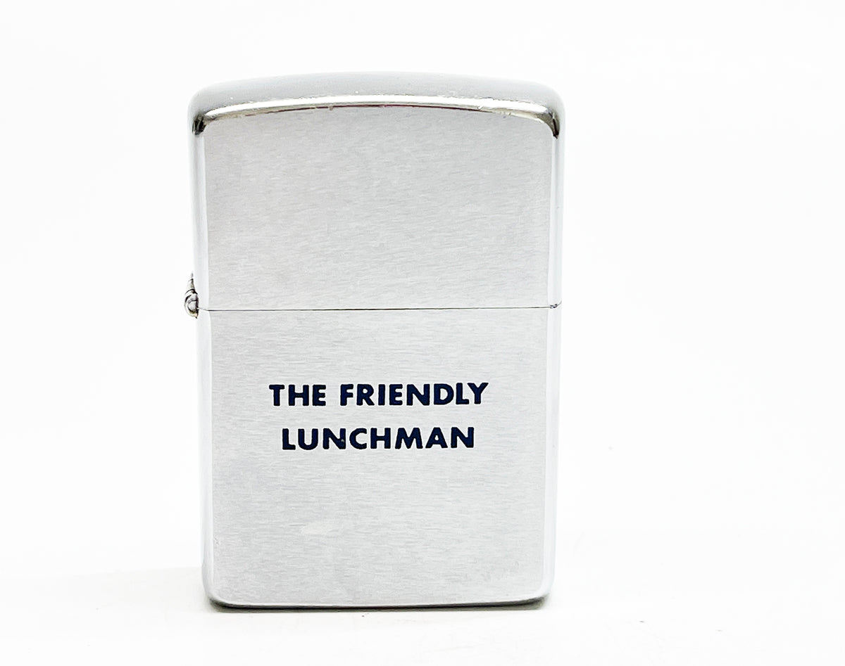 1967 Friendly Luncheon Zippo Vintage Lighter with Red Felt Insert