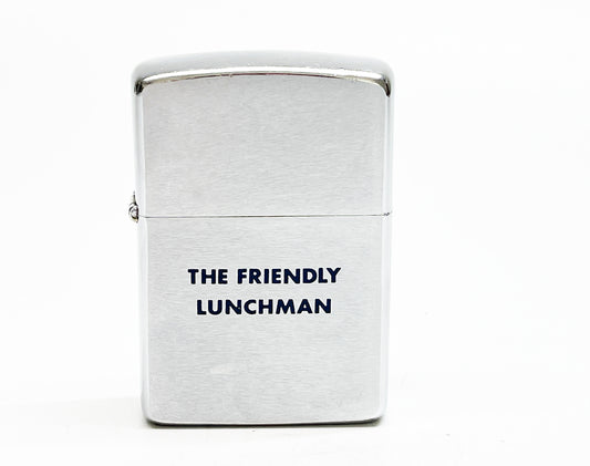 1967 Friendly Luncheon Zippo Vintage Lighter with Red Felt Insert