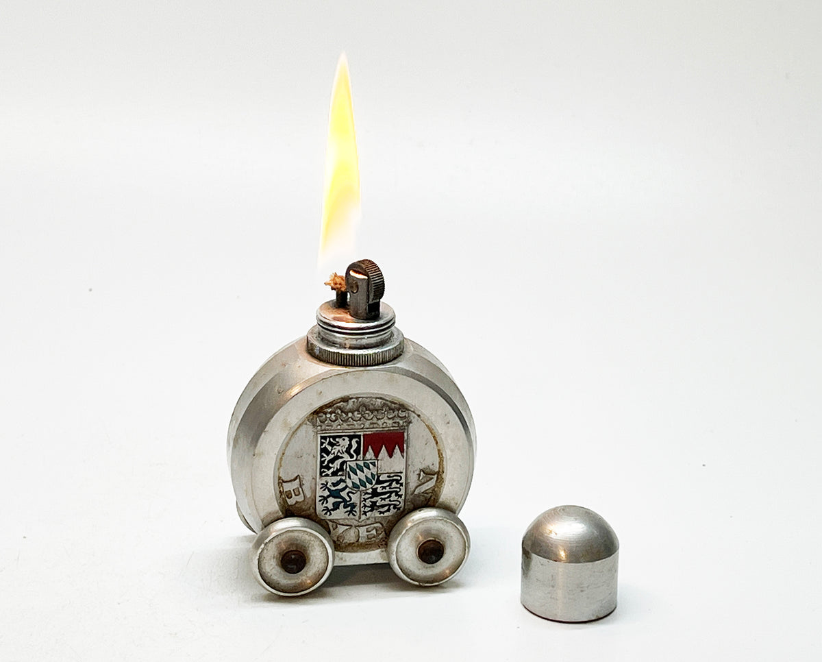 1940s Vintage German Munich Souvenir Wheeled Table lighter