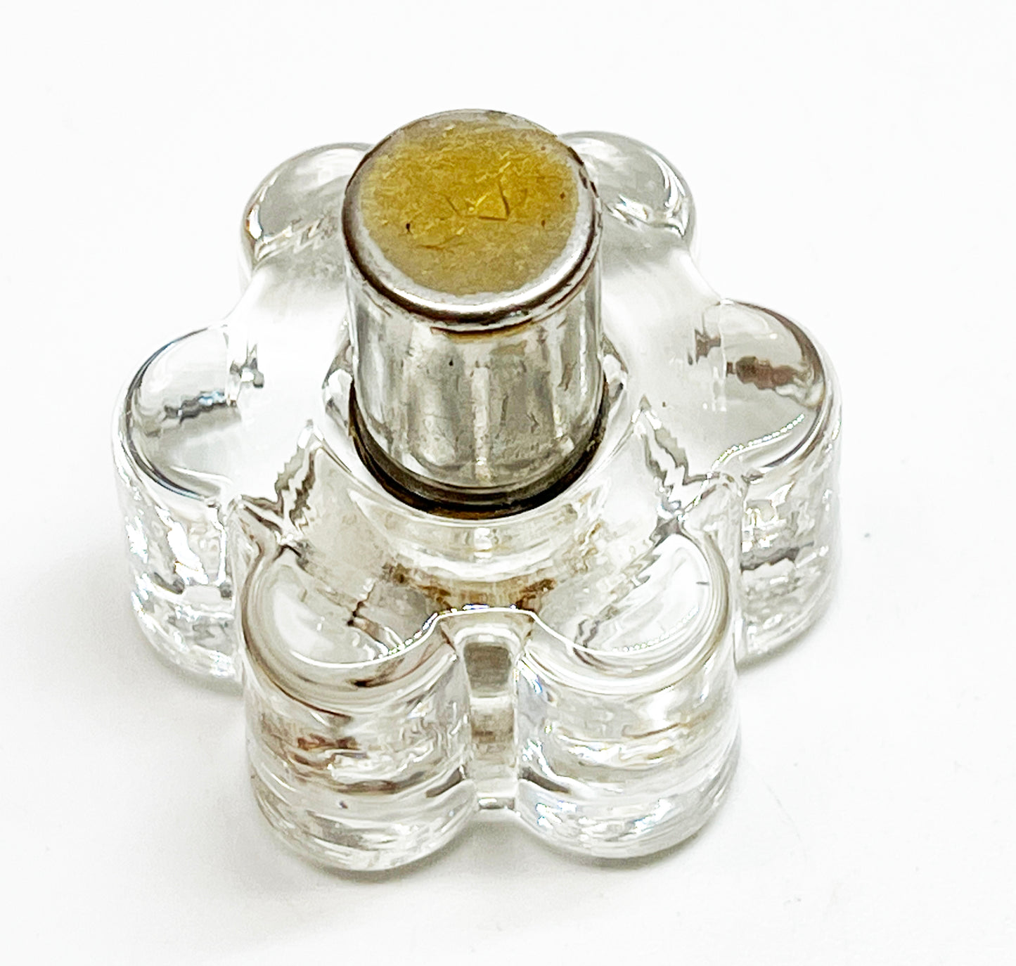 1930s Glass Strikalite Flower Shaped Table Lighter