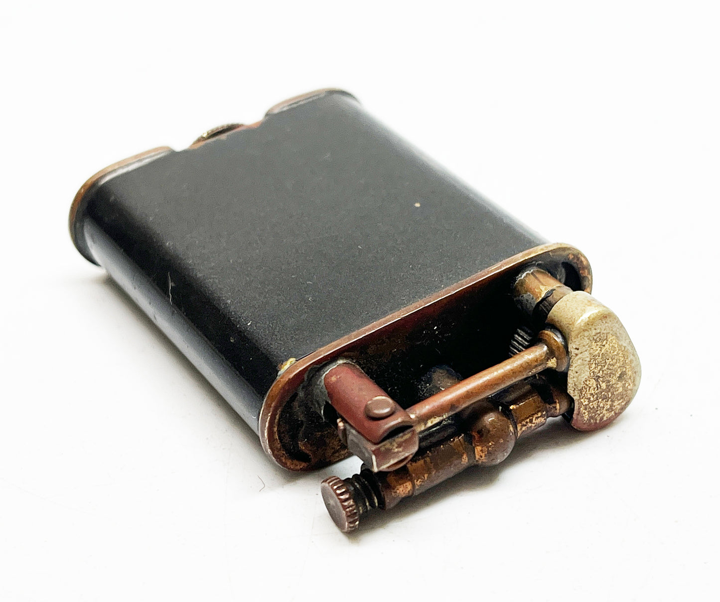 1930s Golden Wheel Lift Arm American Flag Lighter