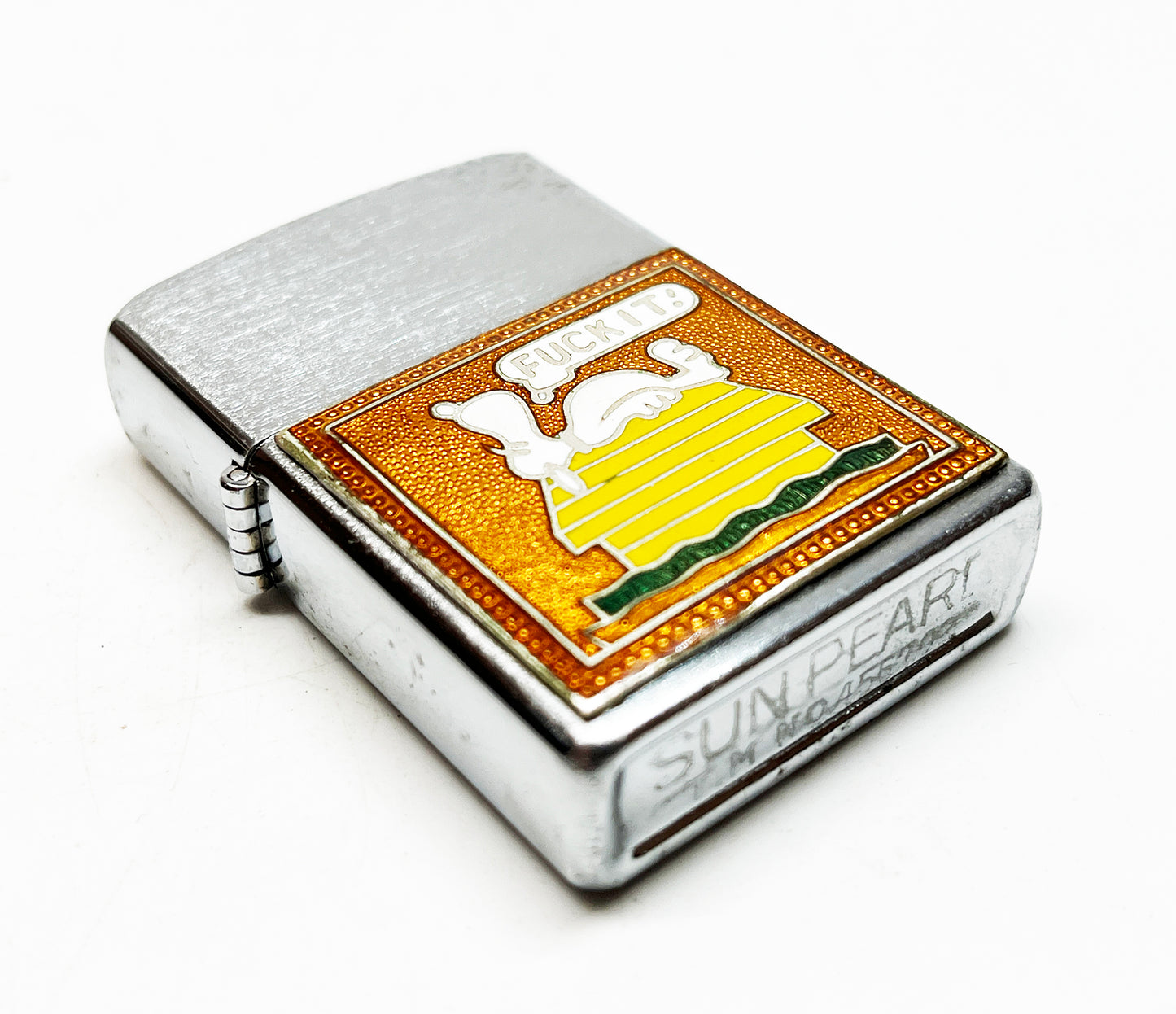 1960s Snoopy "Fuck It" Vietnam Era Flip Top Lighter in Original Box