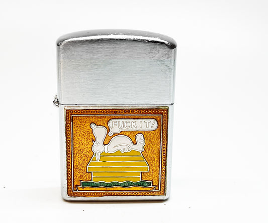 1960s Snoopy "Fuck It" Vietnam Era Flip Top Lighter in Original Box