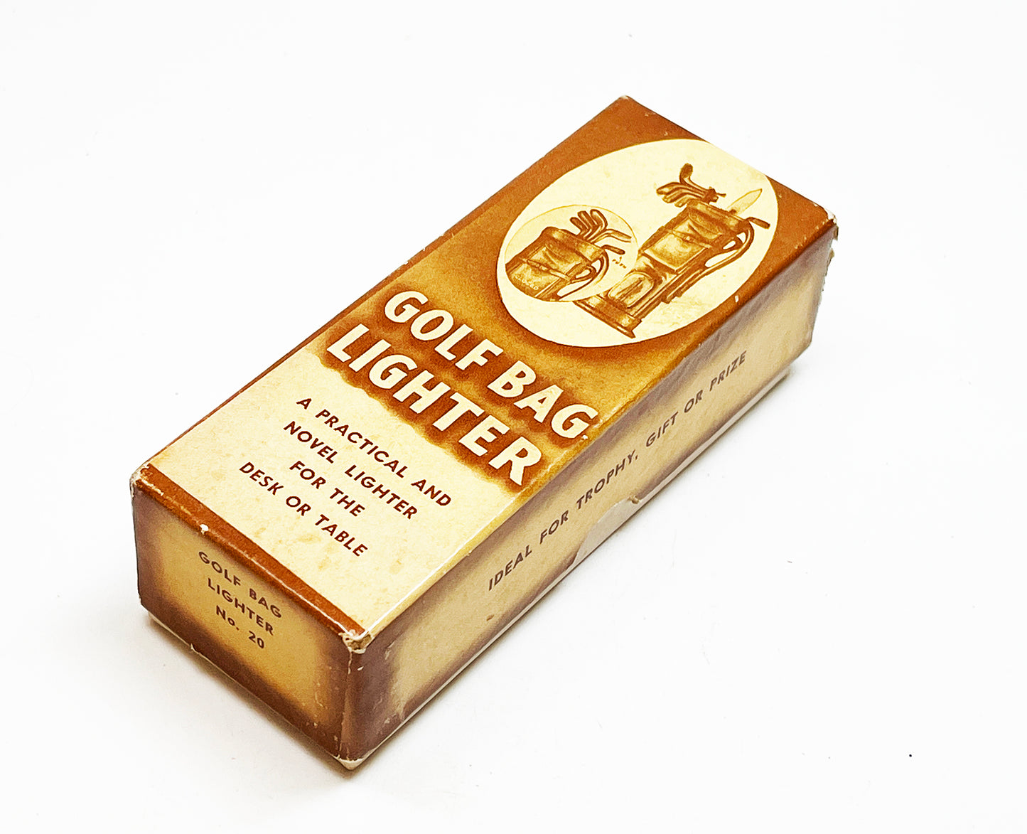 1940s Negbaur Golf Bag Table Lighter in Original Box