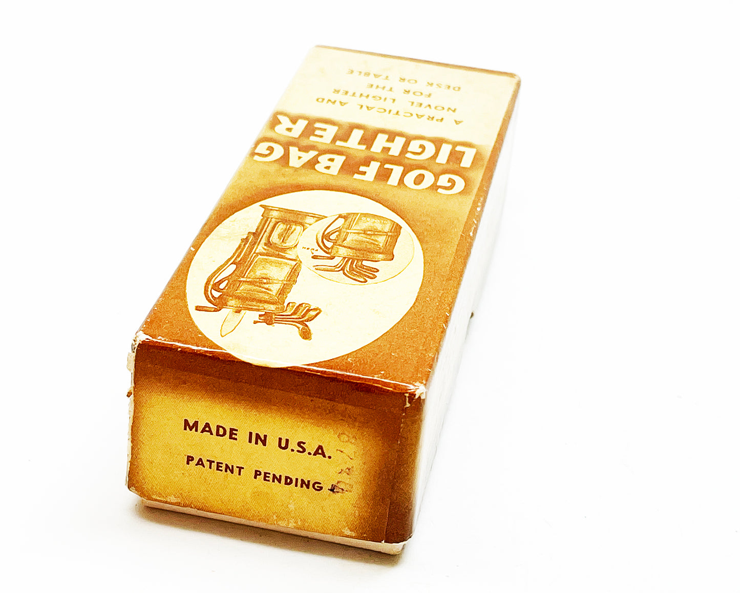 1940s Negbaur Golf Bag Table Lighter in Original Box