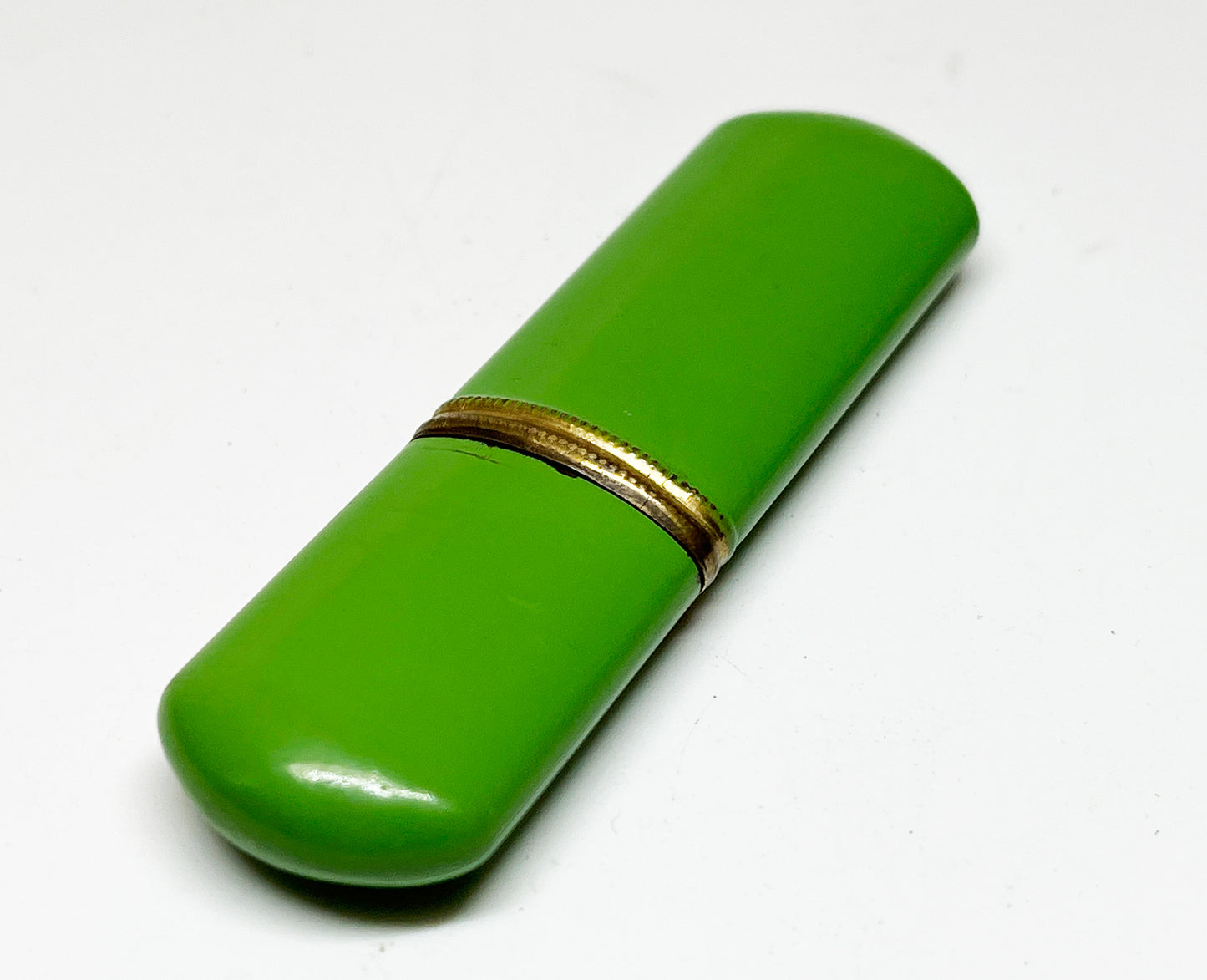 Working 1920s Meb Green Enameled Sleeve Lighter Made in Germany