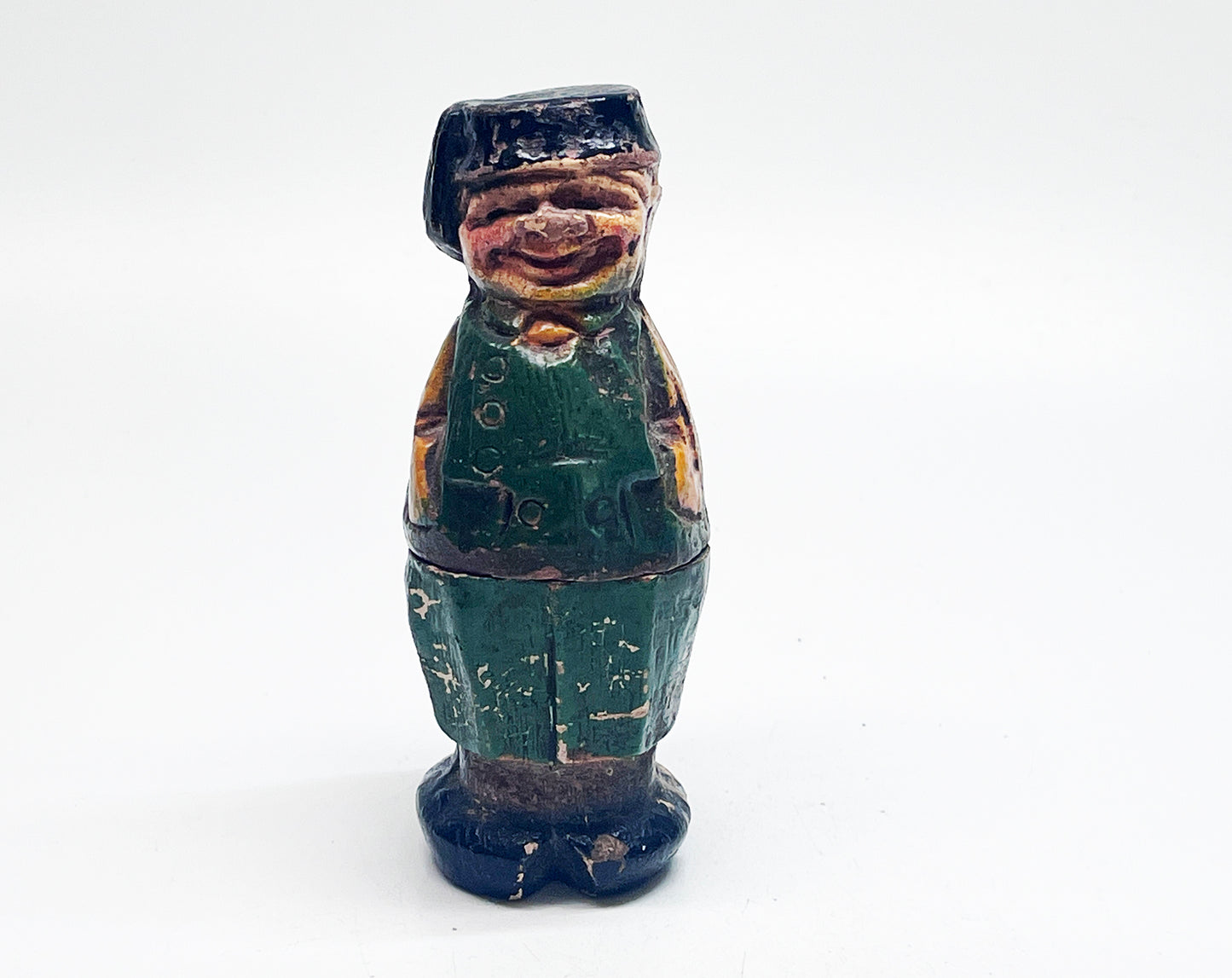 1940s Carved Wooden Old Man Black Forest Lighter