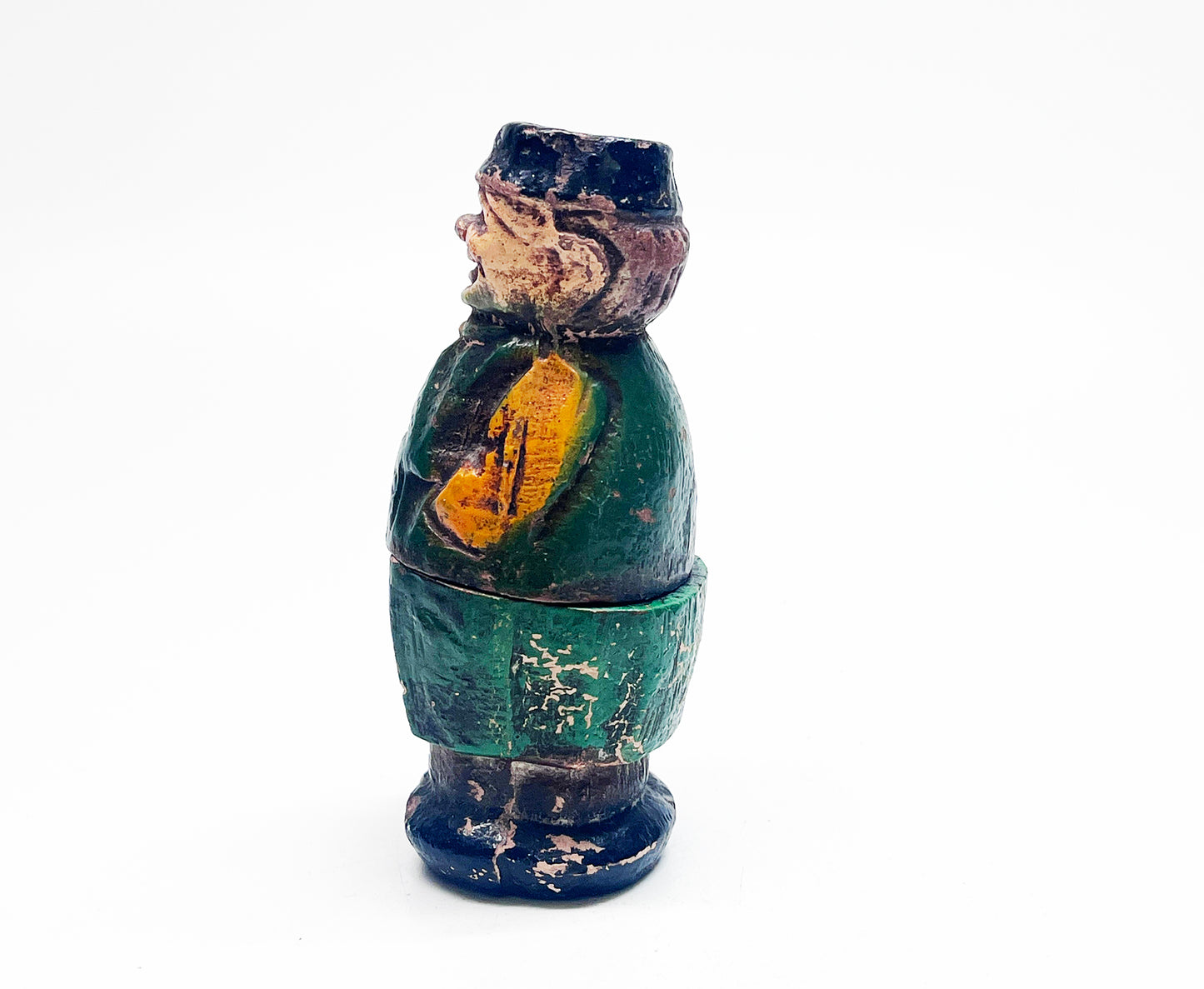 1940s Carved Wooden Old Man Black Forest Lighter