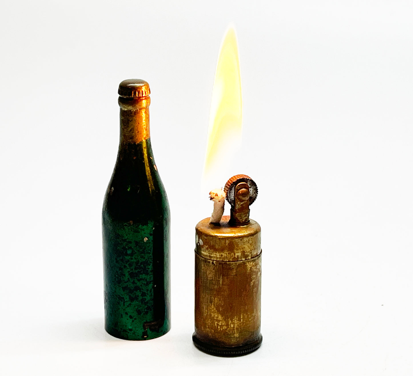 1930s Green Champagne Bottle-Shaped Lighter