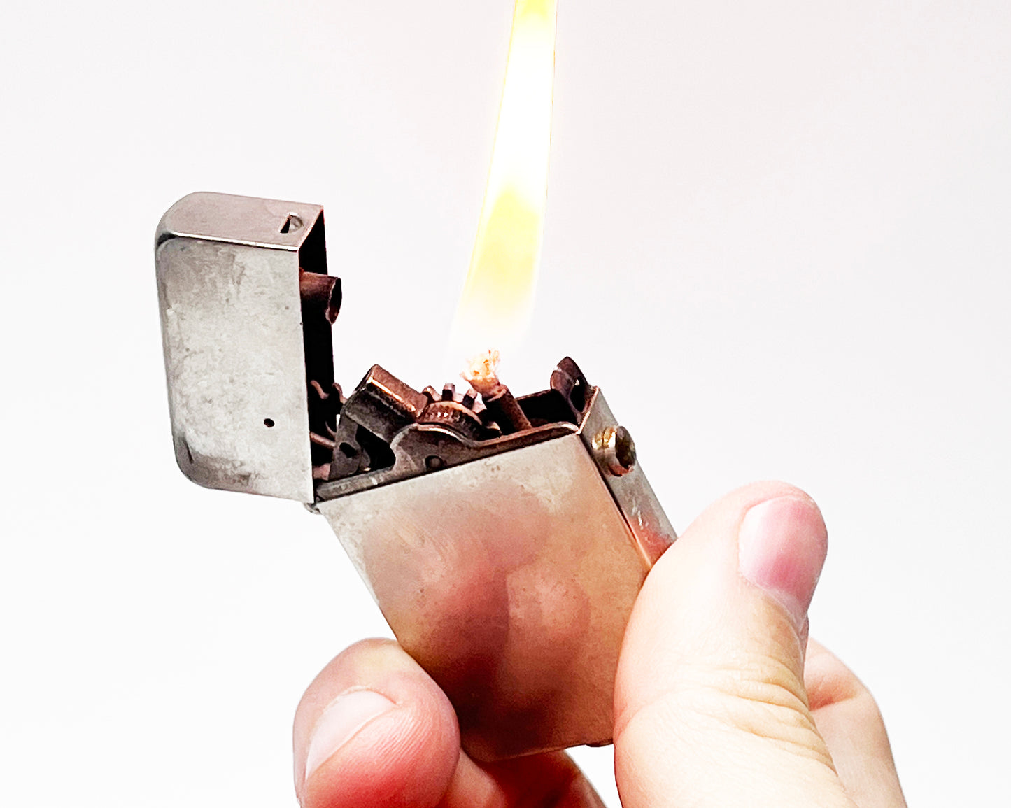 Working 1912 Hahway Semi Automatic Push Button Lighter
