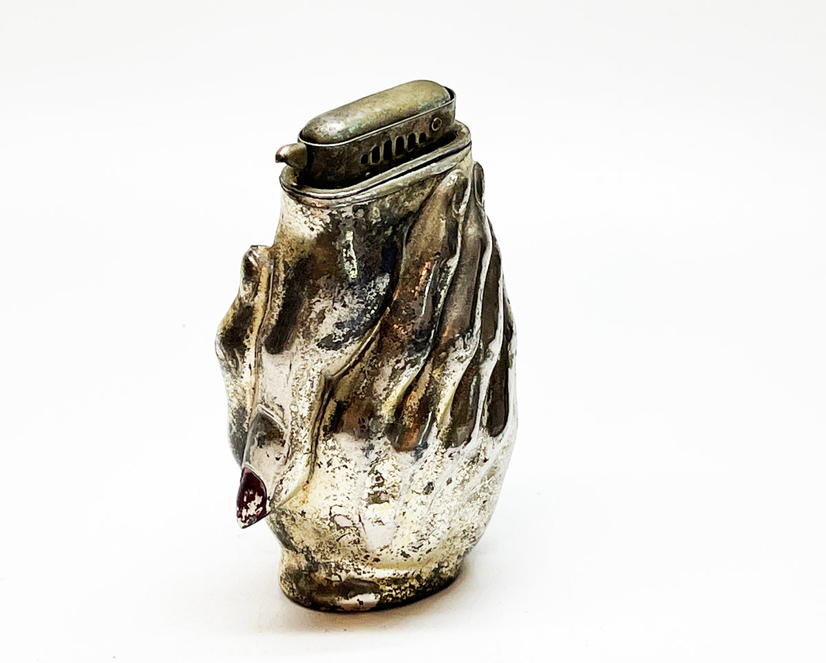 1950s Intertwined Hands Figural MIOJ Japanese Table Lighter