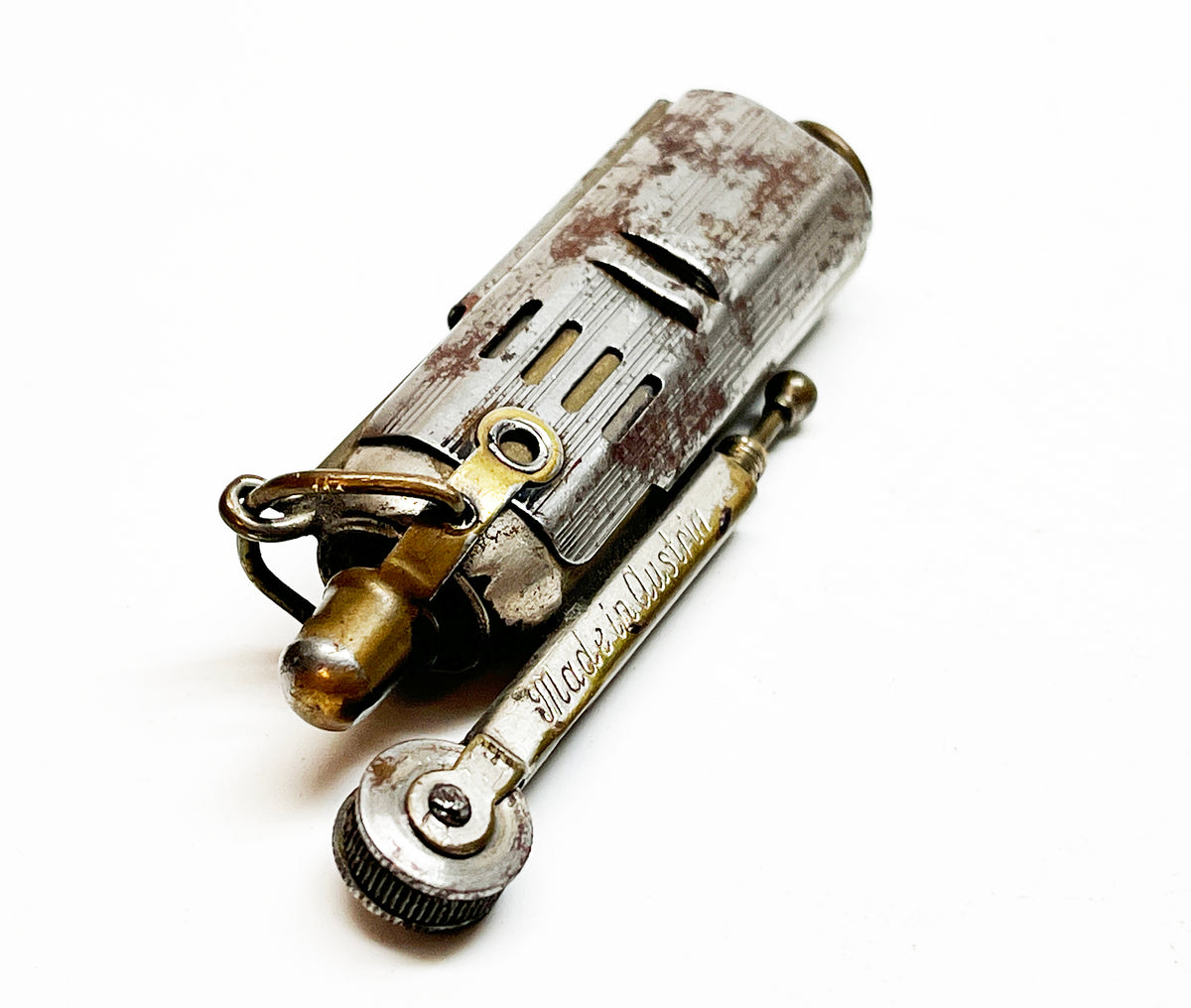 Working 1930s Imco 4400 Slide Sleeve Brass Trench Lighter