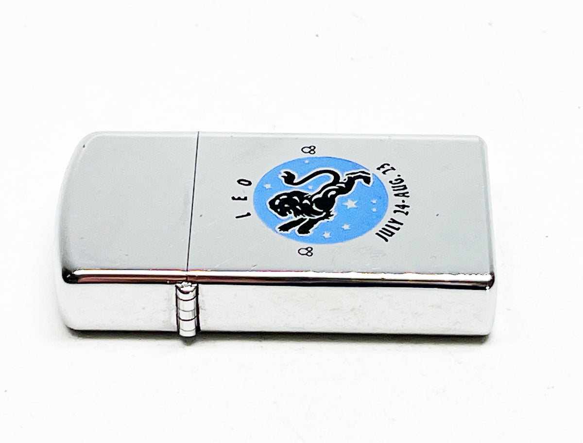 1972 Zippo Slim Leo Zodiac Astrology Lighter