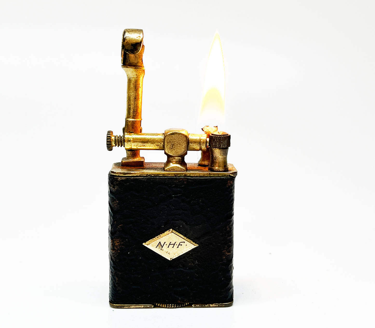 Lift Arm 1930s Leather Lighter & Case Combination