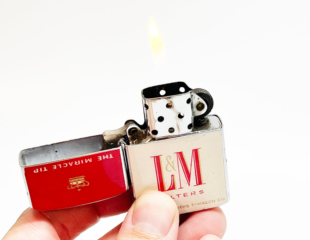1950s Liggett & Myers LM Cigarettes Advertising Lighter