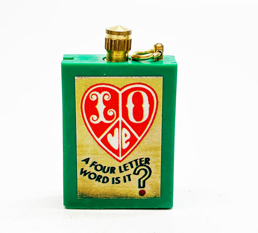 1960s Permanent Match Love, A Four Letter Word Striker Lighter