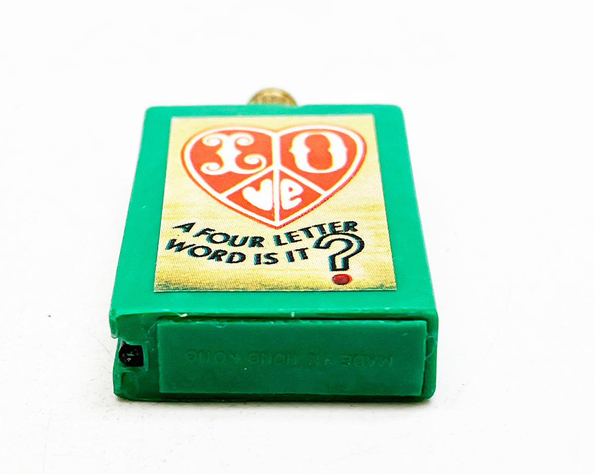 1960s Permanent Match Love, A Four Letter Word Striker Lighter