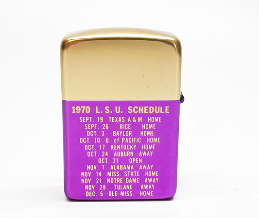 1970 LSU Louisiana State Football Schedule Park Lighter