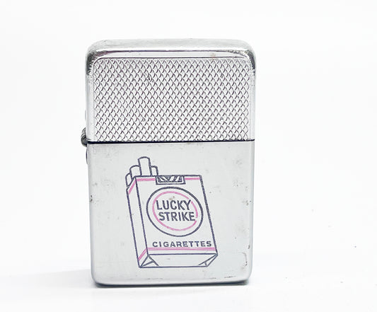 1960s Vintage Lucky Strike Advertising Flip Top Lighter