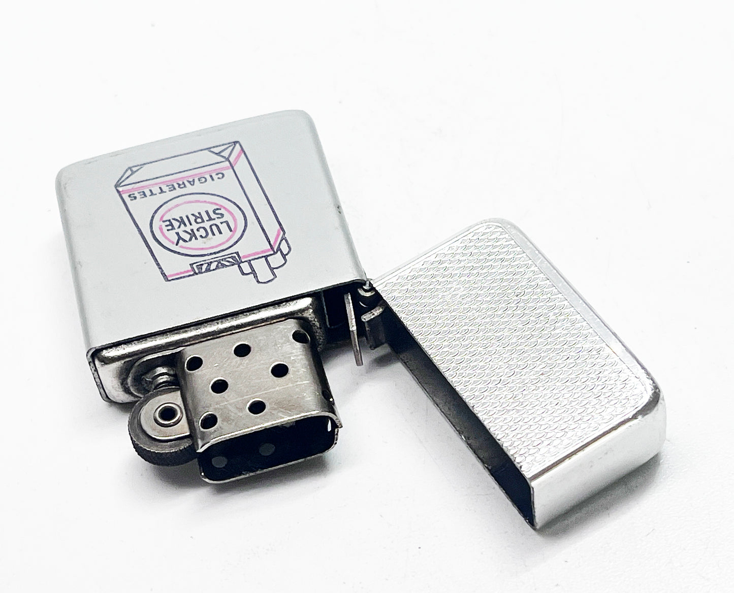 1960s Vintage Lucky Strike Advertising Flip Top Lighter