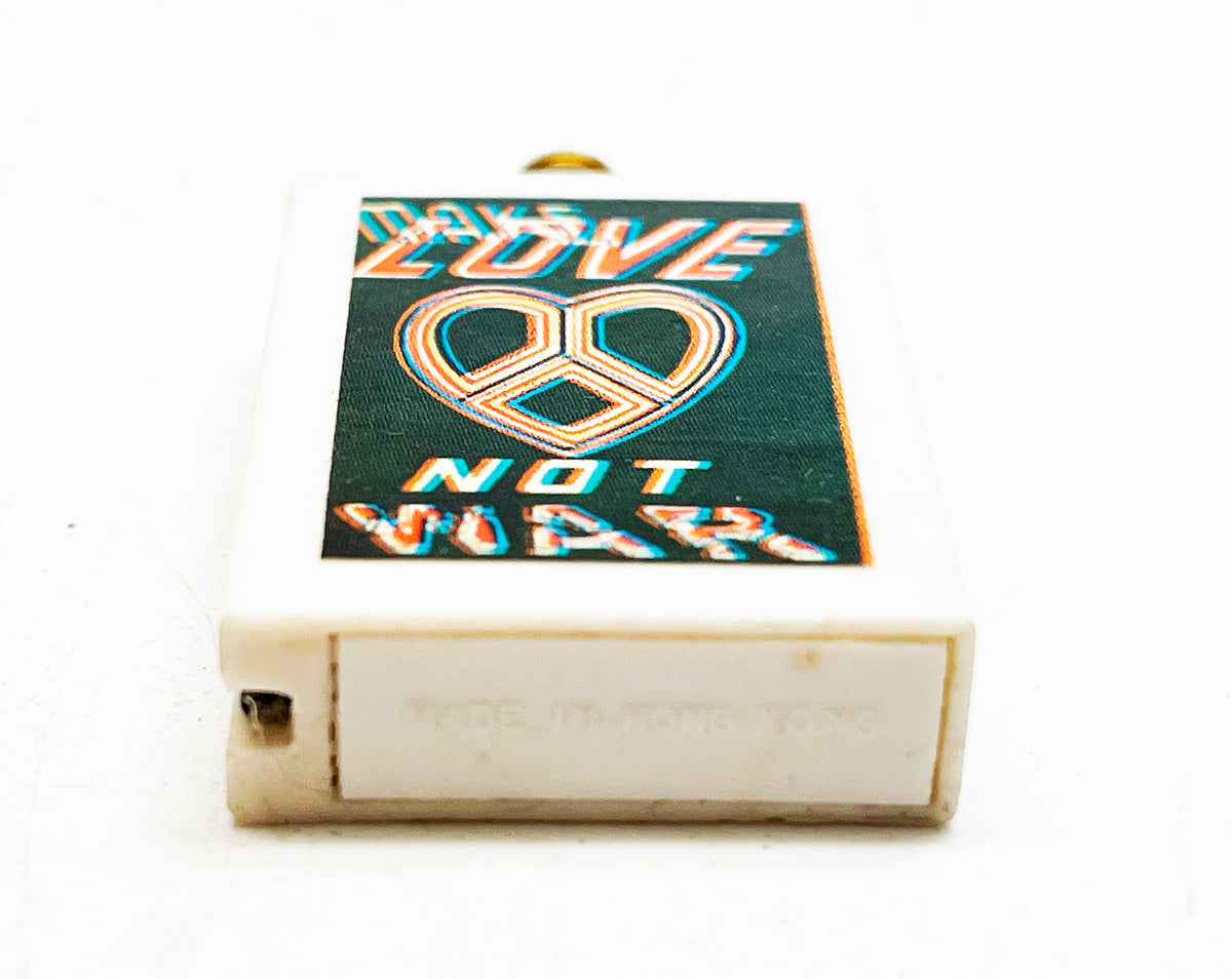 1960s Permanent Match Love Not War Striker Lighter