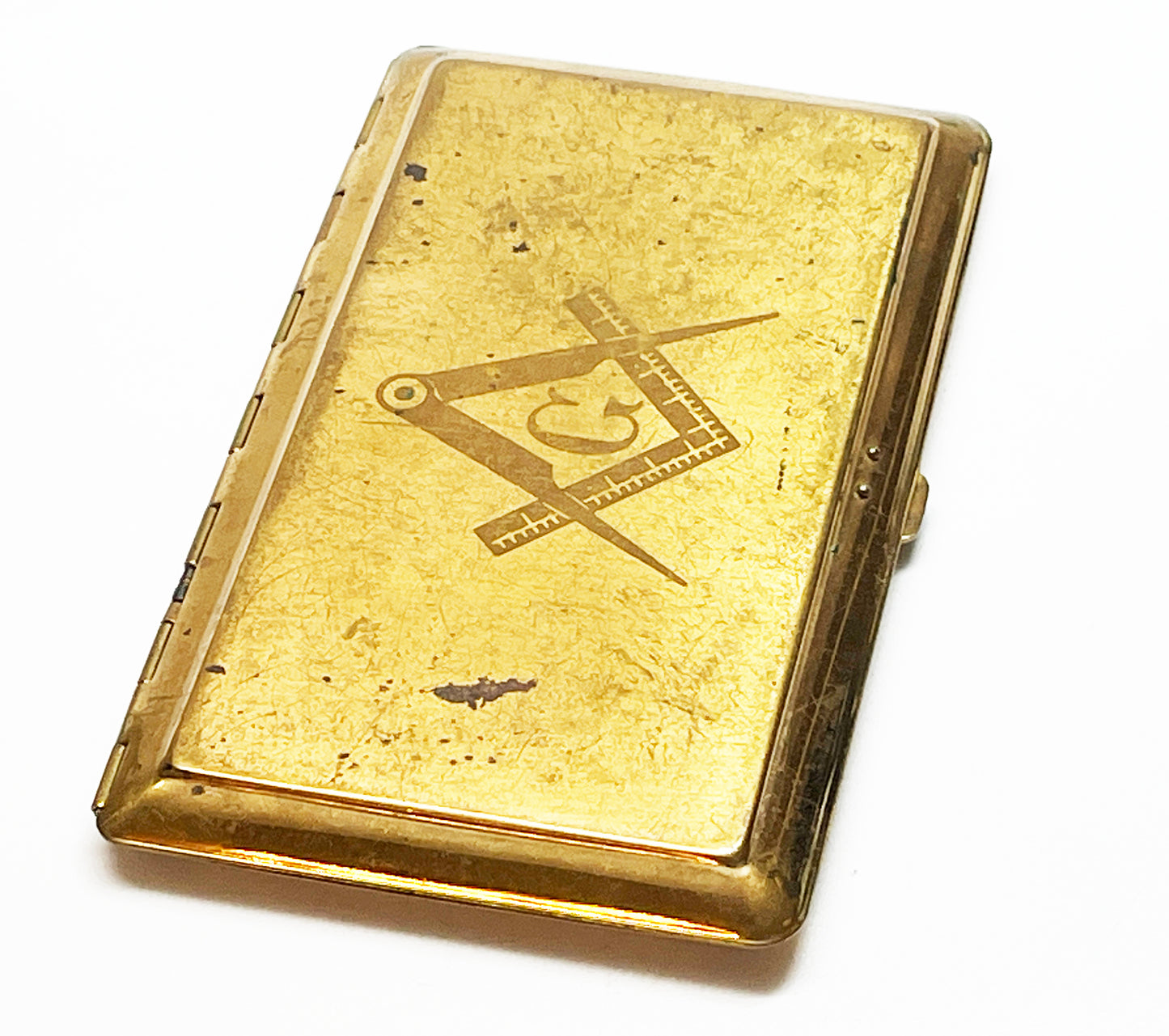 1950s Masonic Square and Compass Cigarette Case