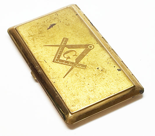 1950s Masonic Square and Compass Cigarette Case