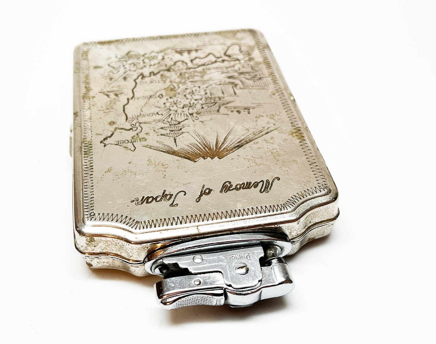 1950s Memory of Japan Lighter / Cigarette Case Combination