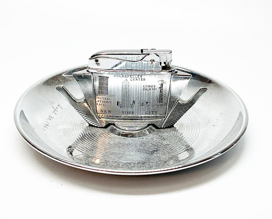 1960s Pincherette New York City Ashtray / Lighter Combination