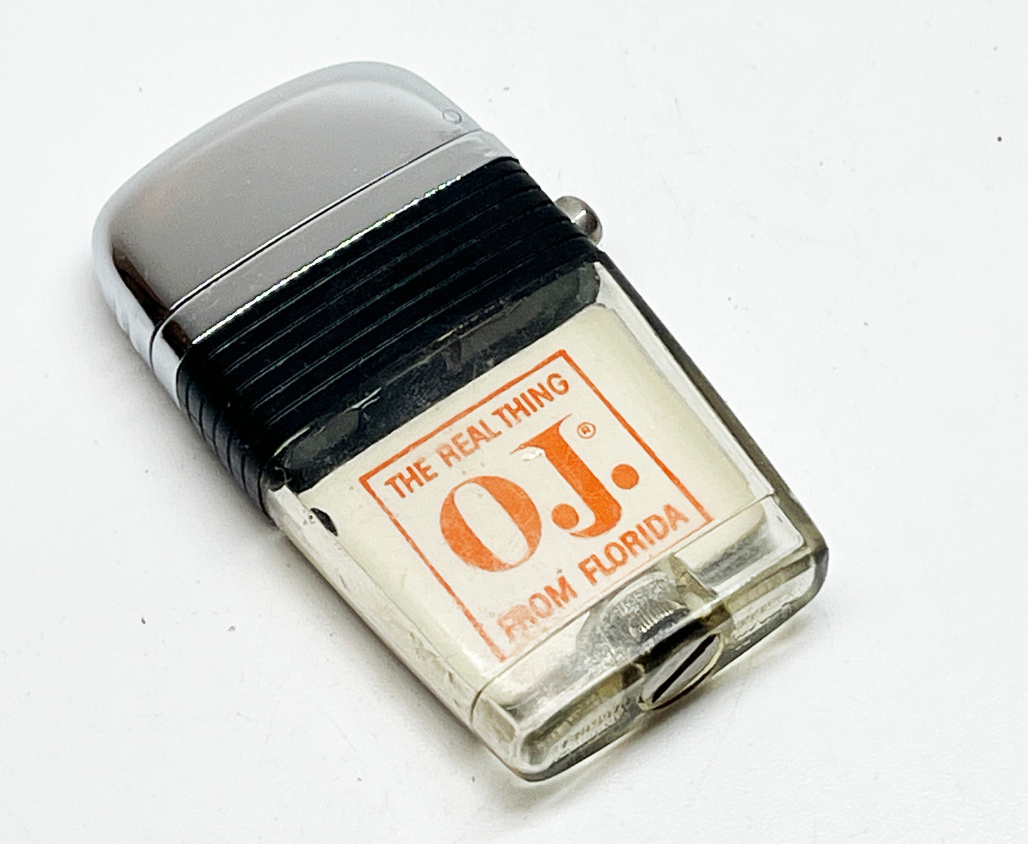 Florida Orange Juice "OJ on the Rocks" 1960s Advertising Scripto Lighter