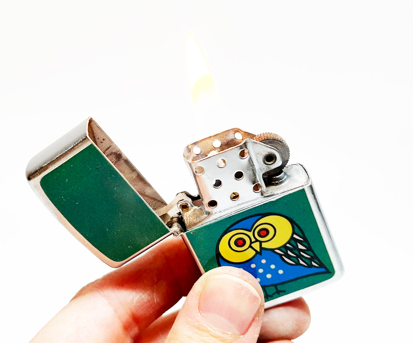 1960s Owl My-Lite Brand Hippie Lighter