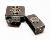 Working 1940s WWII Trench Art Black Out Park Sherman Flip Top Lighter