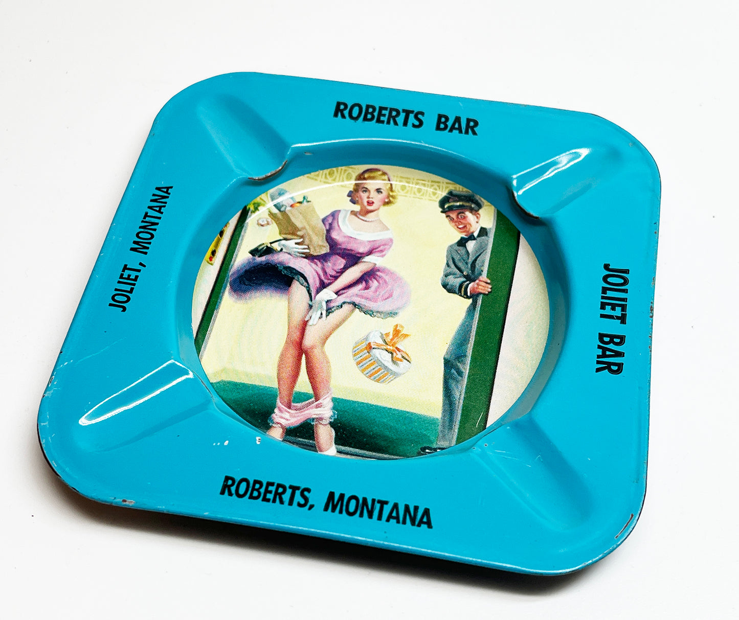 1950s Pinup Girl Ashtray Set