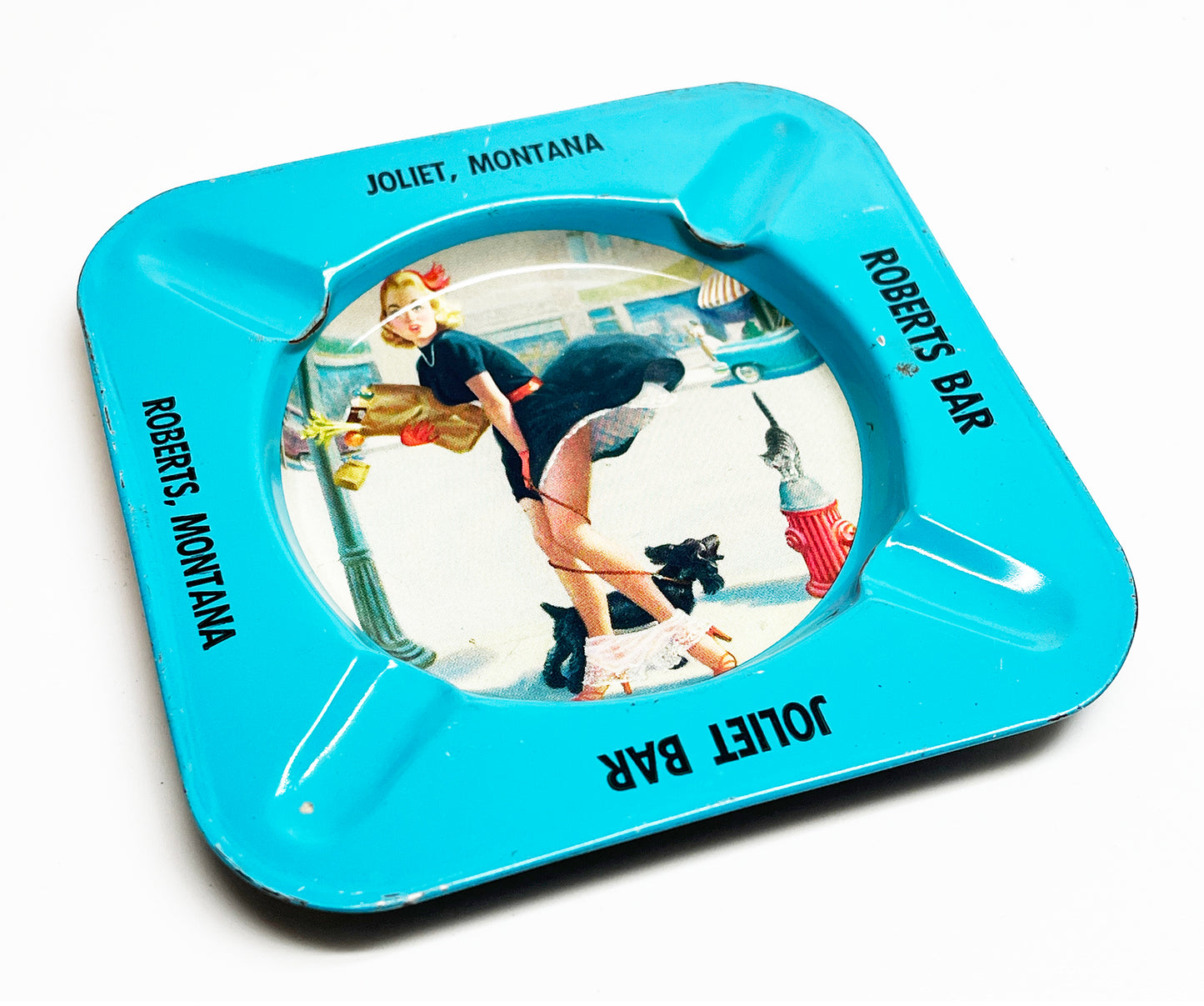 1950s Pinup Girl Ashtray Set