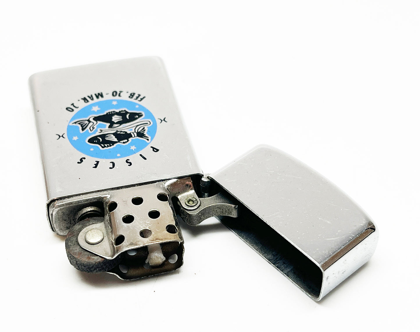 1973 Zippo Pisces Zodiac Astrology Lighter