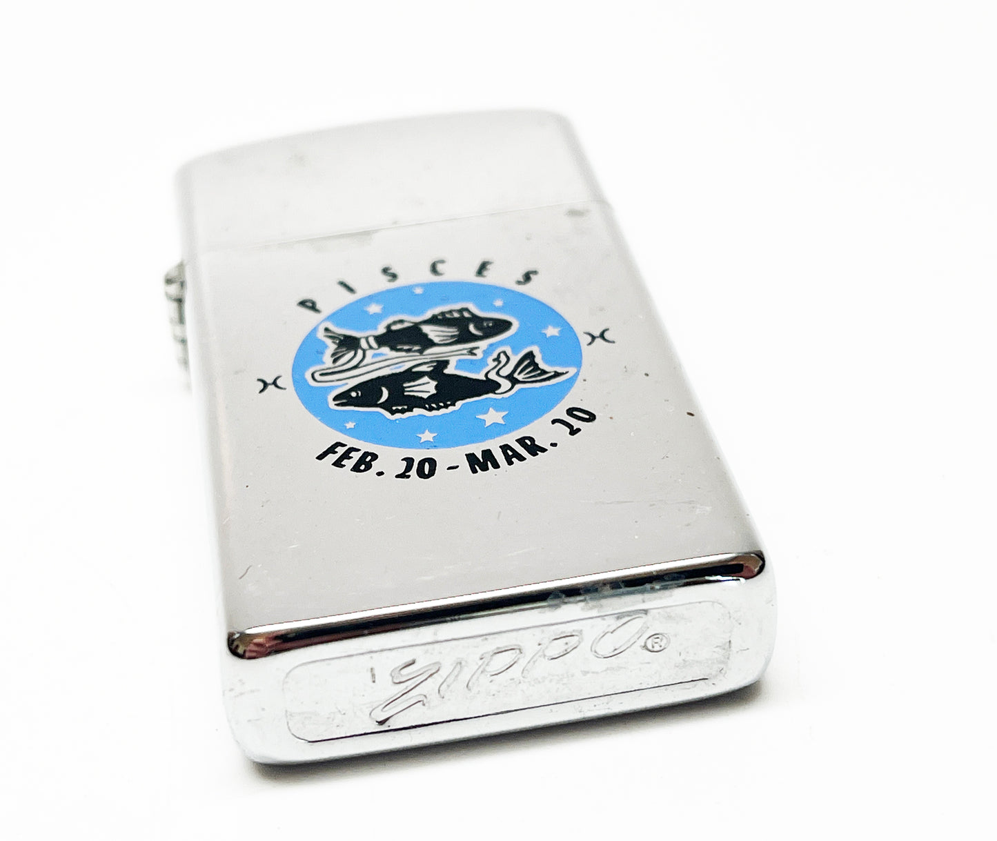 1973 Zippo Pisces Zodiac Astrology Lighter