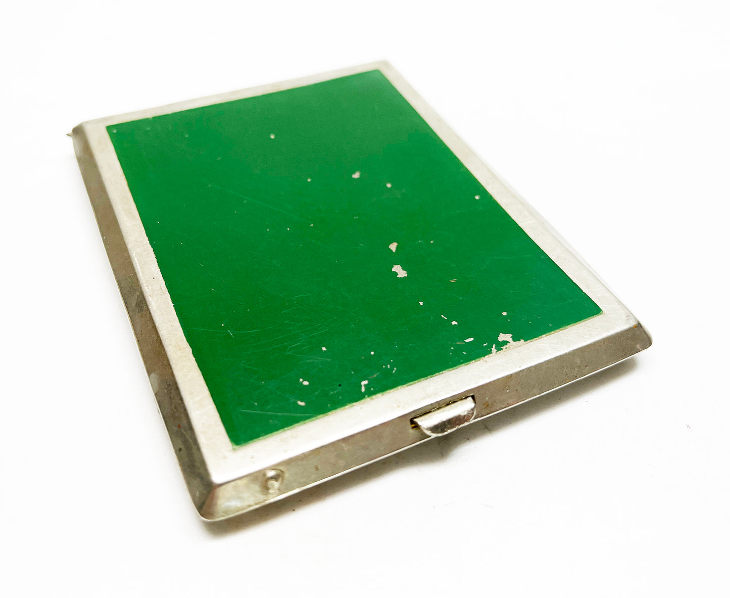 1950s Presto Green Enamel Design Card / Cigarette Case