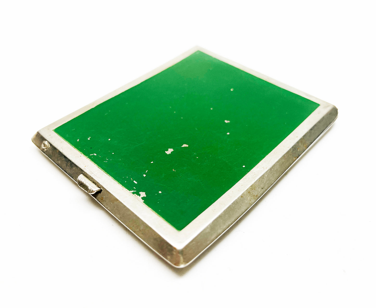 1950s Presto Green Enamel Design Card / Cigarette Case