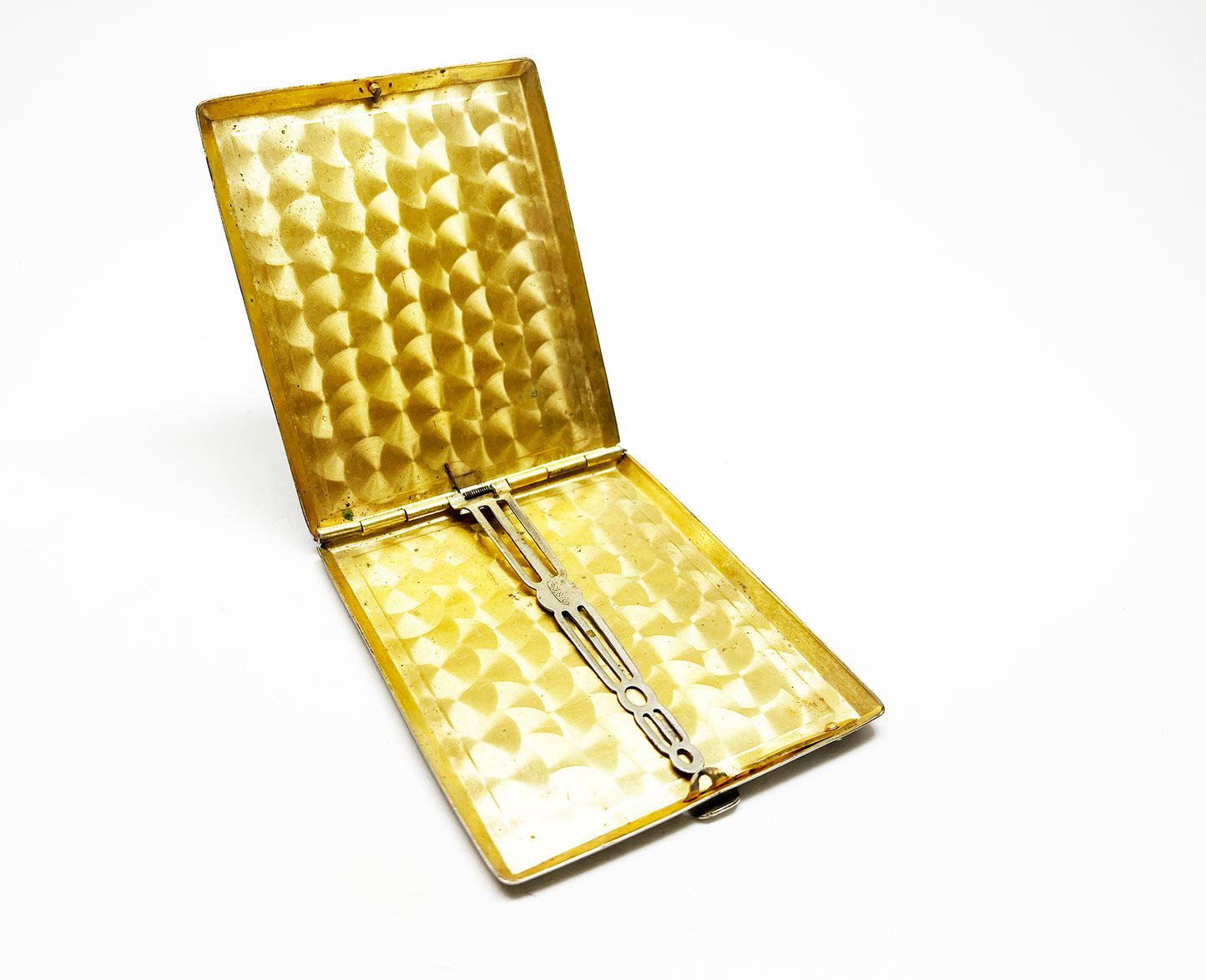 1950s Presto Green Enamel Design Card / Cigarette Case