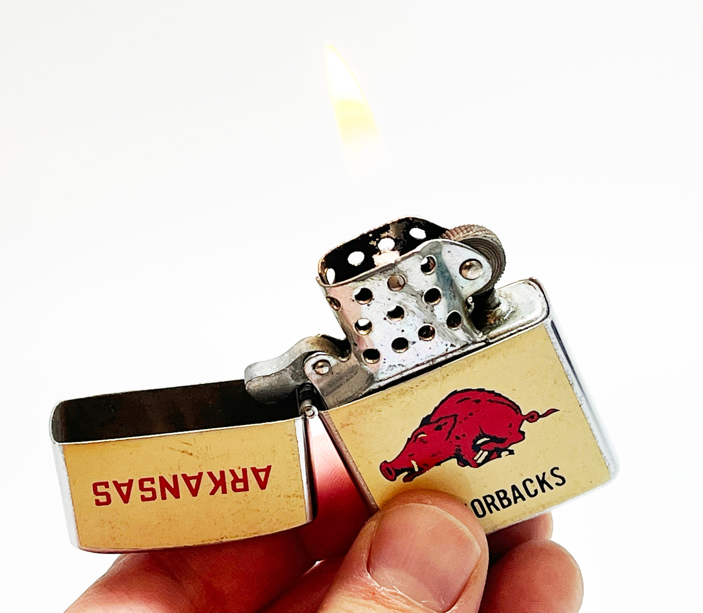 1960s University of Arkansas Razorbacks College Football Lighter