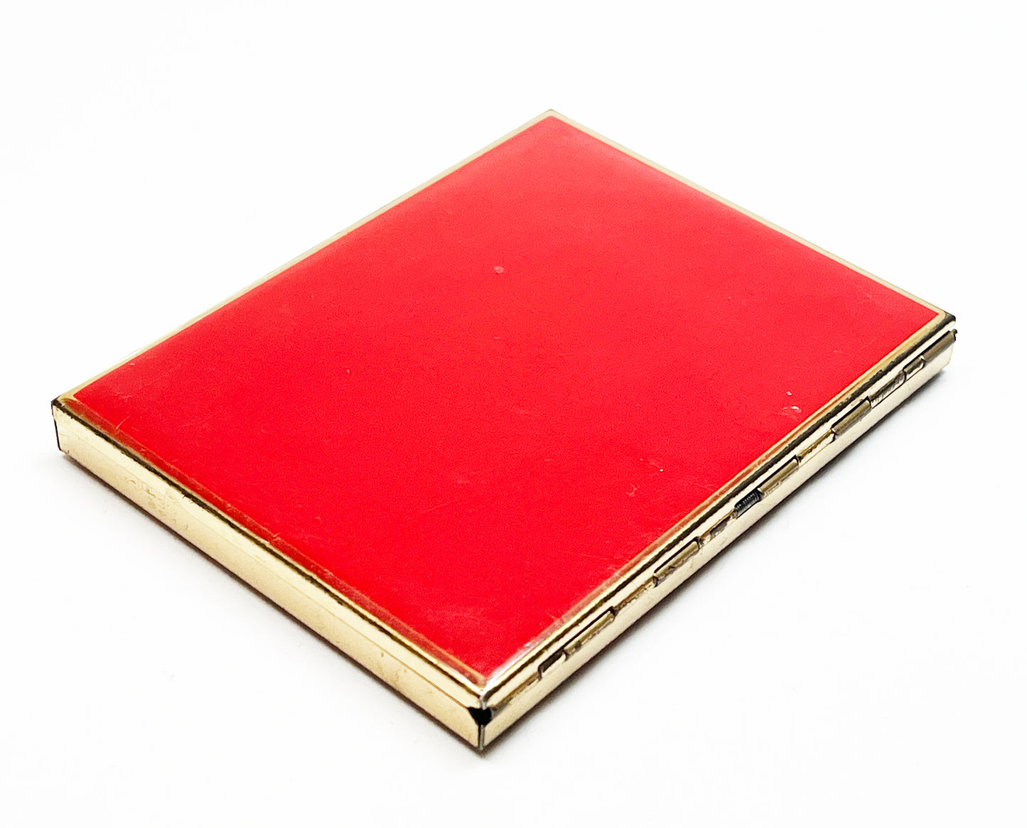1950s Red Enameled Card / Cigarette Case