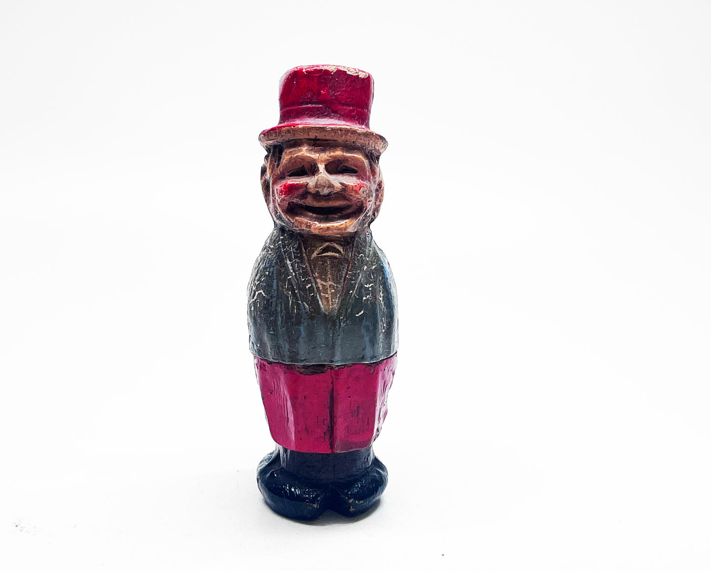 1940s Carved Wooden Old Man Figural Lighter
