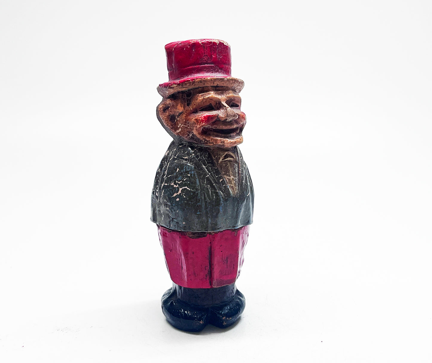 1940s Carved Wooden Old Man Figural Lighter