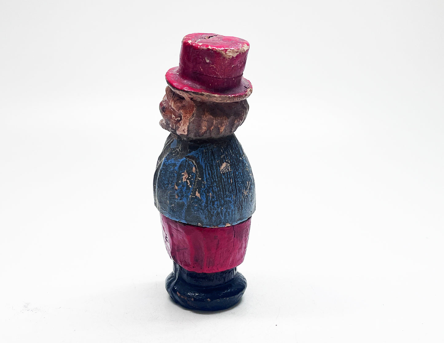1940s Carved Wooden Old Man Figural Lighter